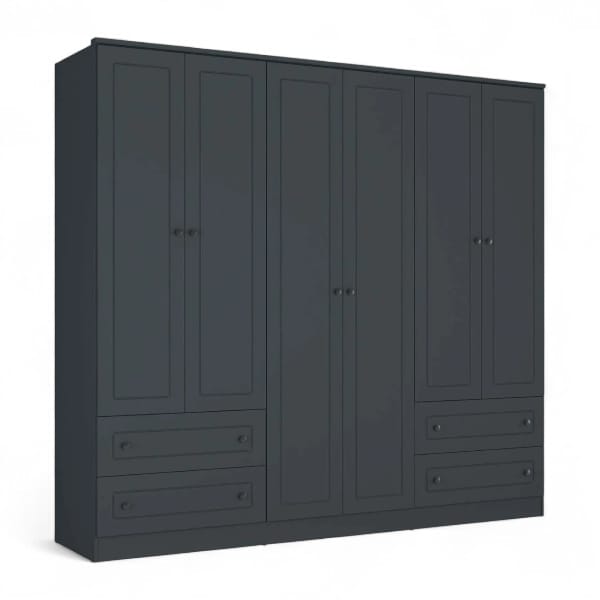 Ropero 6 Puertas Linea Americana Grafito 120532