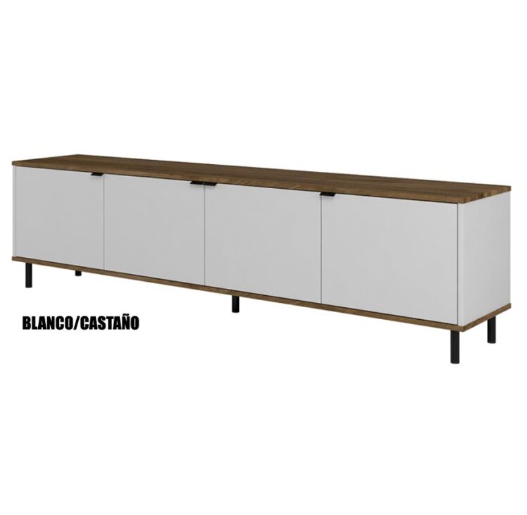 Rack Para Tv BR 57 Blanco/Castaño