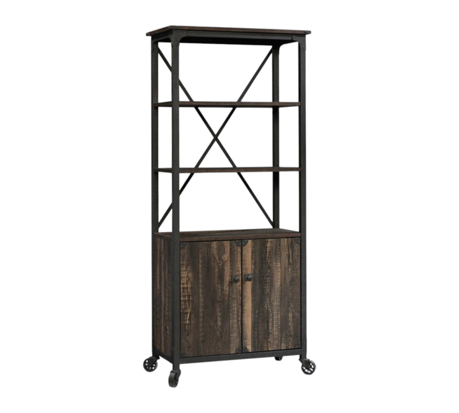 Biblioteca Con Puertas Linea Sauder Steel River