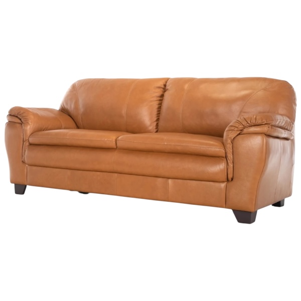 Sillón 100% Cuero 3 Cuerpos Monza Camel