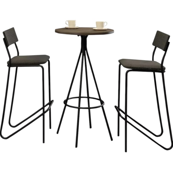 Desayunador Con Butacas Onix Negro