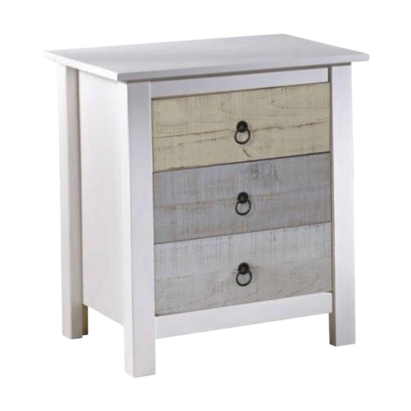 Mesa de Luz 3 Cajones Linea Flora