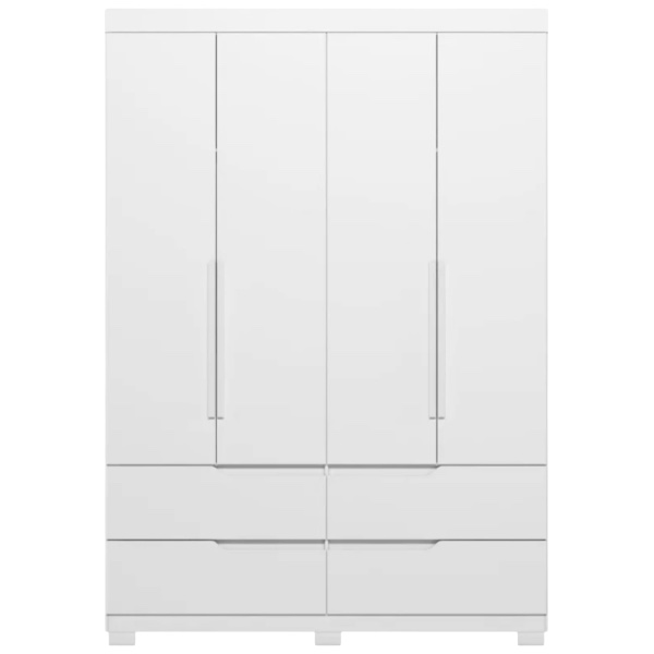 Ropero 4 Puertas 4 Cajones Doble Blanco