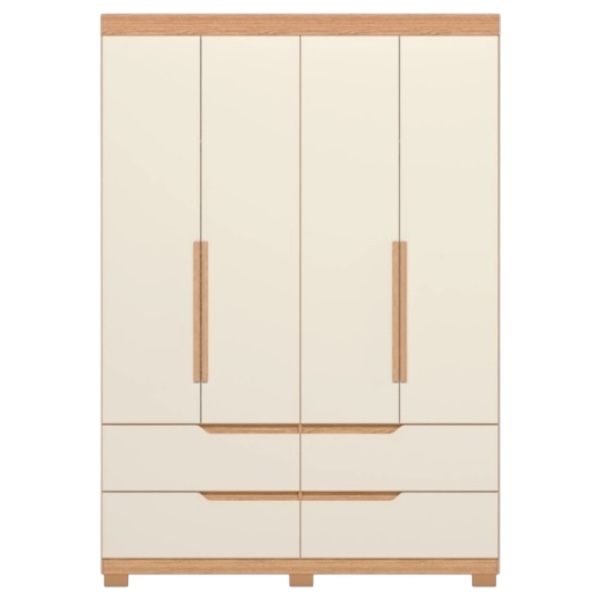 Ropero 4 Puertas 4 Cajones Doble Beige