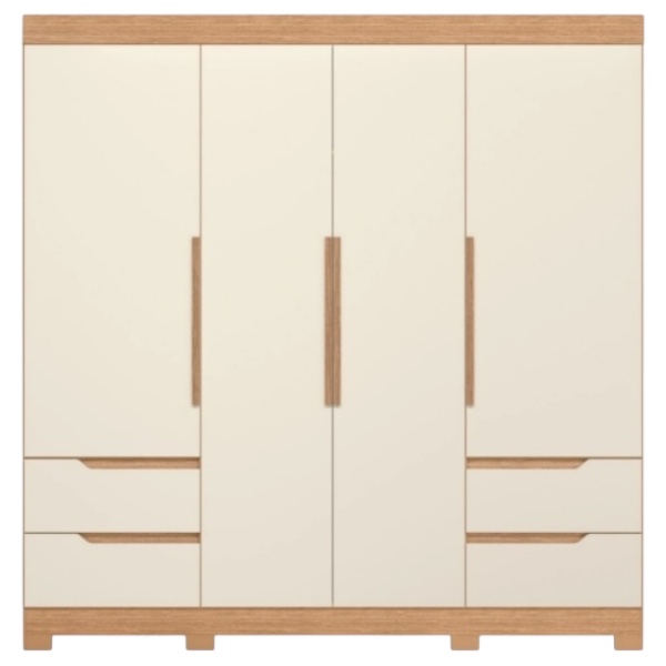 Ropero 4 Puertas Y 4 Cajones Vivacce