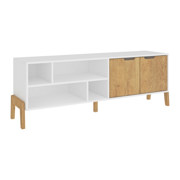 Rack Para Tv 1603 Blanco/Wood
