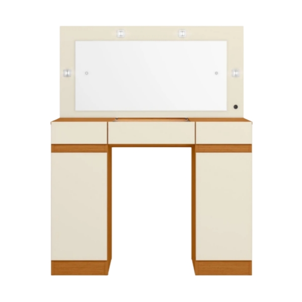 Tocador Espejo Grande Led Studio Marrón