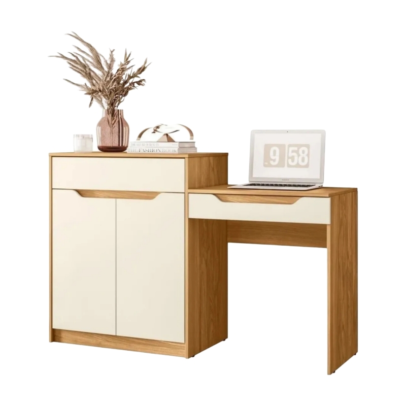 Escritorio Tocador 1 Puerta 1 Cajón Trend Marron