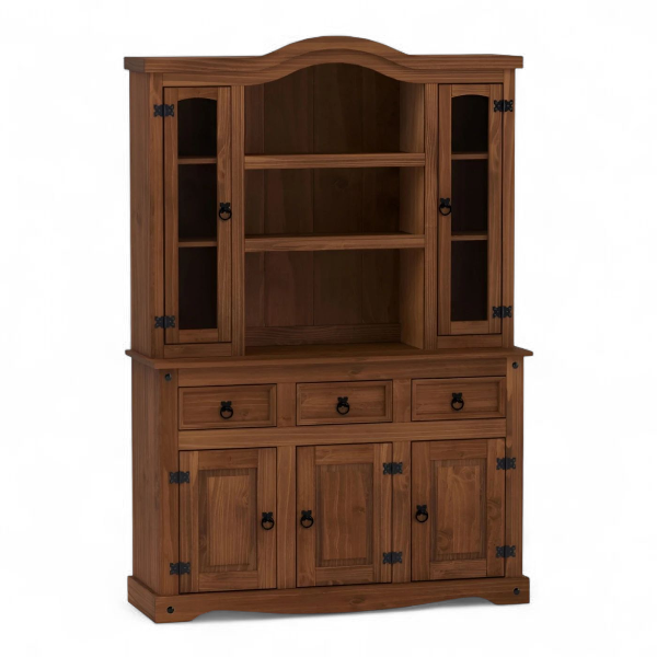 Cristalero 5P+3C Linea Mexicana Mex048 Nogal